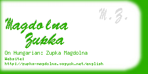 magdolna zupka business card